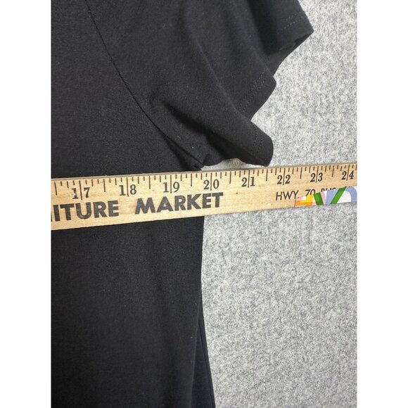 Eileen Fisher Dress Medium Stretch Womens Black Short Sleeve Capsule Minimal - Picture 4 of 8
